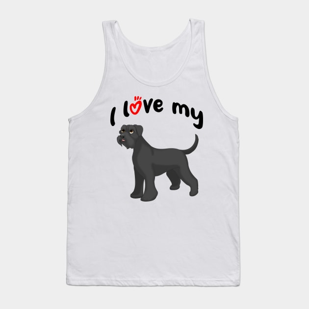 I Love My Schnauzer Dog Tank Top by millersye